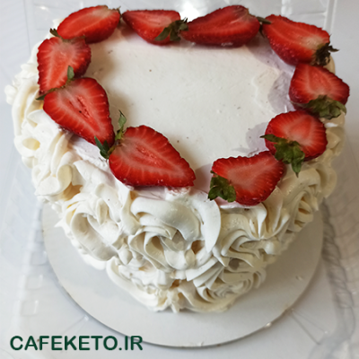 کیک تولد وانیلی کتوژنیک